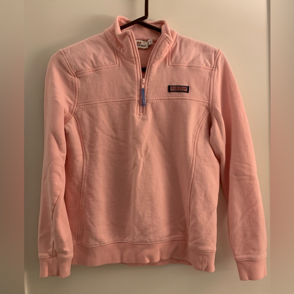Baby Pink Vineyard Vines Quarter Zip